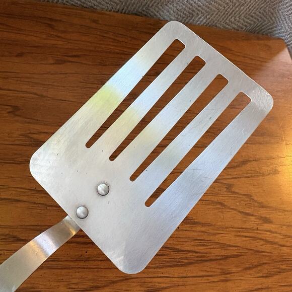 Vintage Cutco 1716 Slotted Turner Stainless Steel Spatula Flipper Brown Swirl - Picture 6 of 7